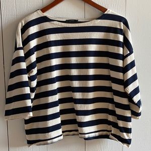 JCrew Stripe Oversized Cotton Top XS